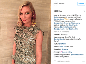 Kristen Dunst instragram image