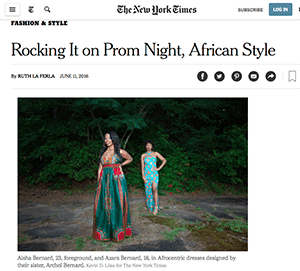 In a recent New York Time story, students and designers talked about the emergence of “kaleidoscopically colorful African prints” for prom.