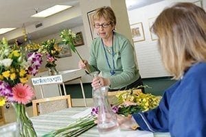 A recent story in The Wall Street Journal detailed hospital policies on flowers, plants and balloons. The fresh flower program at Memorial Sloan Kettering Cancer Center, mentioned in the story, “places seasonal blooms at the bedside of every incoming patient and offers flower-arranging classes for interested patients.” PHOTO: MEMORIAL SLOAN KETTERING CANCER CENTER