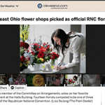 screenshot of the story from florists doing flower for the 2016 for the Republican National Covention 2016