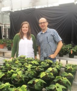 Katie Bennett with James Faust, Ph.D., of Clemson University