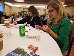 Since attending SAF’s 1-Day Profit Blast in Columbus, Liz Kemmerer (left), of Bloomtastic Florist in Columbus, and co-worker Katie Devore, are already putting advice learned to use at the shop.