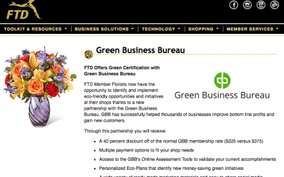 FTD Teams Up with Certifying Agency for Green Effort