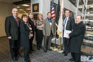 Illinois members participating in Congressional Action Days 2017 included Ed Cronin, FTD, Inc.; Jennifer Zurko, Ball Horticultural Company; Jenna, Megan and Dave Mitch-ell, AAF, Mitchell’s Flowers and Events; Mike Klopmeyer, Ph.D., Darwin Perennials; and Marvin Miller, Ph.D., AAF, Ball Horticultural Company.