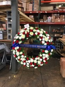 An SAF member, Conklyn's Florist in nearby Alexandria, Virginia, designed the floral arrangements that flanked Billy Graham's remains as he lay in honor in the U.S. Capitol Rotunda for two days