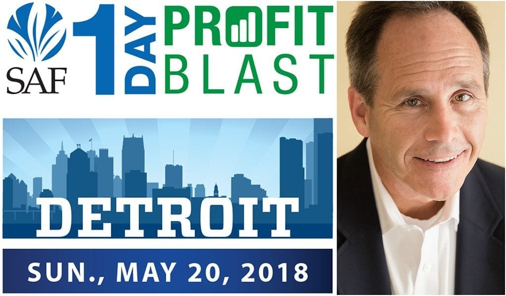 1-Day Profit Blast sponsored by Nordlie and Kennicott Brothers Company in Detroit on May 20 features Michael Pugh, AAF, of Pugh's Flowers in Memphis