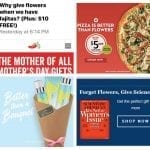 As the voice of the industry, SAF contacts companies and asks them to reconsider their promotional approach of knocking floral gifts. Among the companies contacted this Mother’s Day season: Chili's® Grill & Bar, Papa Murphy’s Take ‘N’ Bake Pizza, Pure Romance and Scientific American.”