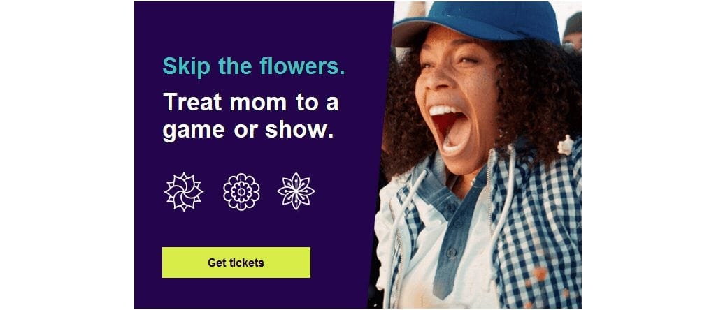 StubHub, NFL Shop to Consumers: Don’t Buy Mom Flowers