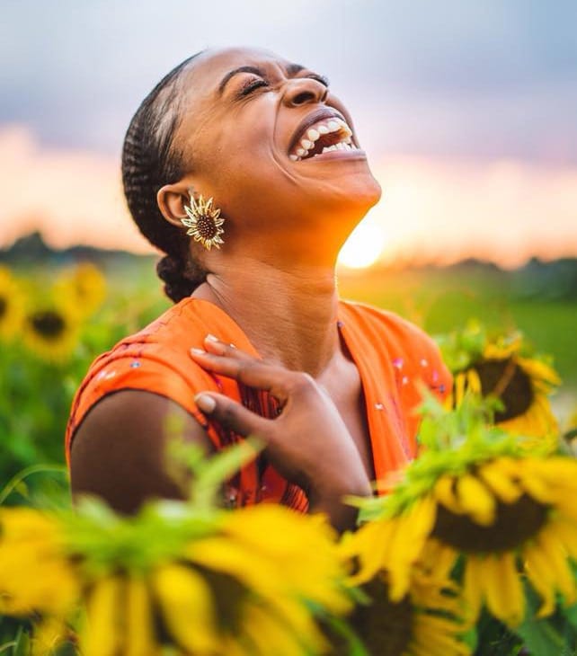 Ebony Archie, one of the winners of Pugh Flowers’ sunflower photo contest, received more than 100 likes for her entry.