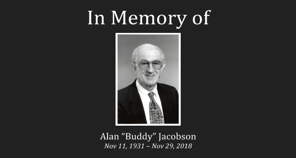 Alan "Buddy" Jacobson: 1931 –2018