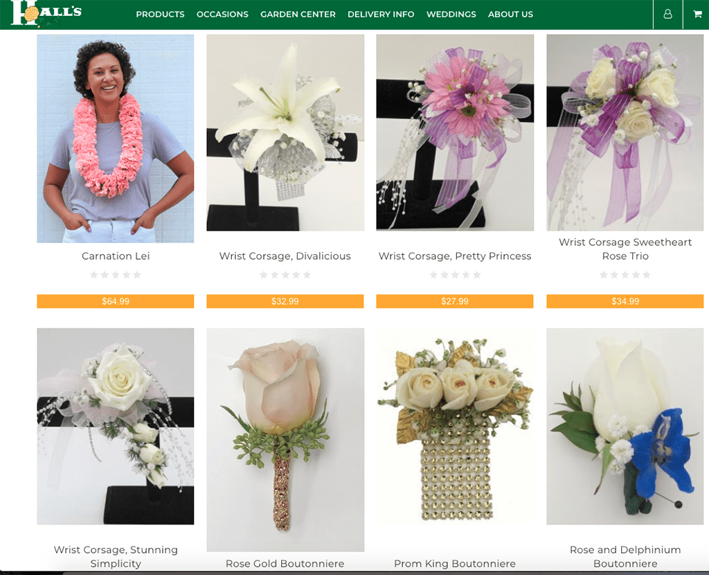 A digital catalogue showing of prom designs